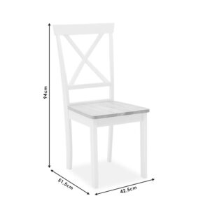 Tραπεζαρία Lars pakoworld σετ 5τμχ επεκτεινόμενη ξύλο-MDF λευκό-φυσικό Φ100(+38)x100x75εκ – 200-000296