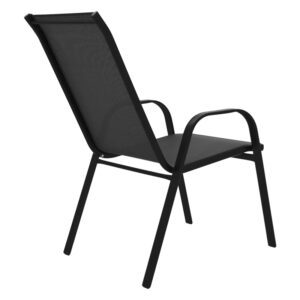 Τραπεζαρία Calan-Watson σετ 3τεμ pakoworld μέταλλο μαύρο-textilene μαύρο Φ60×70εκ – 200-000305