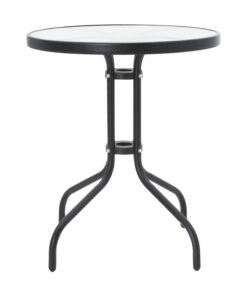 Τραπεζαρία Calan-Watson σετ 3τεμ pakoworld μέταλλο μαύρο-textilene μαύρο Φ60×70εκ – 200-000305