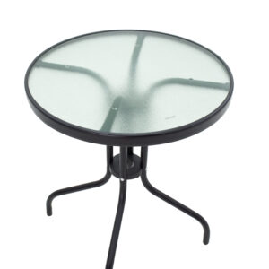 Τραπεζαρία Calan-Watson σετ 3τεμ pakoworld μέταλλο μαύρο-textilene μαύρο Φ60×70εκ – 200-000305