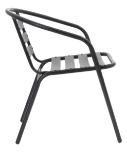 Τραπεζαρία Valor-Tade σετ 5τεμ pakoworld μέταλλο μαύρο-γυαλί 110x60x70εκ – 200-000328