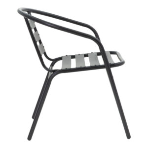 Τραπεζαρία Valor-Tade σετ 5τεμ pakoworld μέταλλο μαύρο-γυαλί 110x60x70εκ – 200-000328