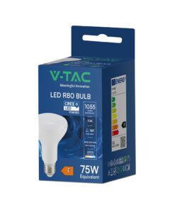 LED Λάμπα E27 R80 Σποτ 11W V-TAC Cree Chip 1055lm Ψυχρό Λευκό 6500K 6yrs Wty – 211376