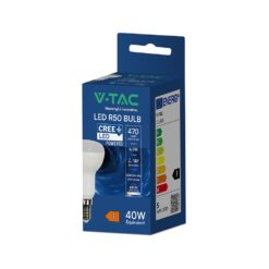 LED Λάμπα E14 R50 4.8W V-TAC Cree Chip 470lm Ψυχρό Λευκό 6500K 6yrs Wty – 211406