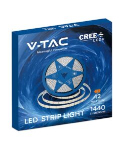 LED Ταινία 12W V-TAC Cree Chip Dimmable 24V 1440m/m CRI>90 Ψυχρό Λευκό 6500K 6yrs Wty 10 Μέτρα – 2125986