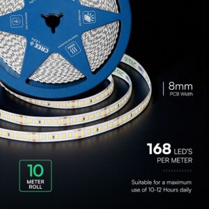 LED Ταινία 12W V-TAC Cree Chip Dimmable 24V 1440m/m CRI></noscript>90 Ψυχρό Λευκό 6500K 6yrs Wty 10 Μέτρα – 2125986