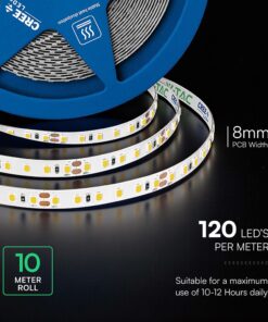 LED Ταινία 12W V-TAC Cree Chip Dimmable 24V 950m/m CRI>90 Θερμό Λευκό 3000K 6yrs Wty 10 Μέτρα – 2126226