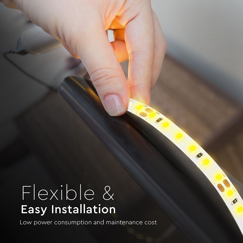 LED Ταινία 12W V-TAC Cree Chip Dimmable 24V 950m/m CRI>90 Θερμό Λευκό 3000K 6yrs Wty 10 Μέτρα – 2126226