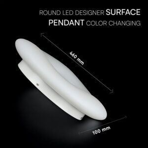 45W LED Φωτιστικό Οροφής Στρογγυλό Φ460 Λευκό CCT Dimmable 4050lm με Χειριστήριο V-TAC – 213967