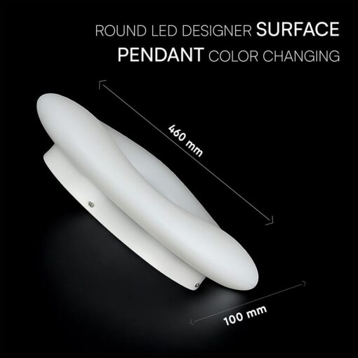 45W LED Φωτιστικό Οροφής Στρογγυλό Φ460 Λευκό CCT Dimmable 4050lm με Χειριστήριο V-TAC – 213967