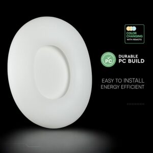 45W LED Φωτιστικό Οροφής Στρογγυλό Φ460 Λευκό CCT Dimmable 4050lm με Χειριστήριο V-TAC – 213967