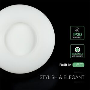 45W LED Φωτιστικό Οροφής Στρογγυλό Φ460 Λευκό CCT Dimmable 4050lm με Χειριστήριο V-TAC – 213967