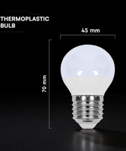 LED Λάμπα E27 G45 3.7W V-TAC Cree Chip 320lm Θερμό Λευκό 3000K 6yrs Wty – 2141606