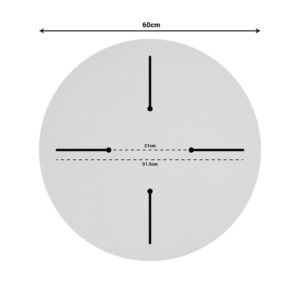 Επιφάνεια τραπεζιού Melody pakoworld HPL λευκό μαρμάρου Φ60εκ πάχους 12mm – 215-000004