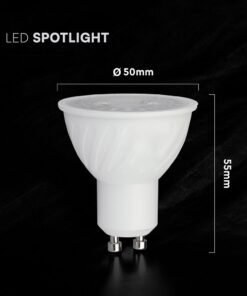 LED Λάμπα Spot GU10 V-TAC Cree Chip 6yrs Wty 4.5W 345lm 38° Ψυχρό Λευκό 6500K – 215116