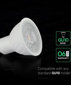 LED Λάμπα Spot GU10 V-TAC Cree Chip 6yrs Wty 4.5W 345lm 38° Ψυχρό Λευκό 6500K – 215116