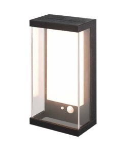 Ηλιακό Φωτιστικό Τοίχου LED 1W Μαύρο Θερμό 3000K με Ανιχνευτή Κίνησης IP54 V-TAC – 23032