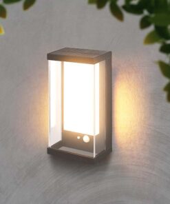 Ηλιακό Φωτιστικό Τοίχου LED 1W Σκούρο Γκρι Θερμό 3000K με Ανιχνευτή Κίνησης IP54 V-TAC – 23033
