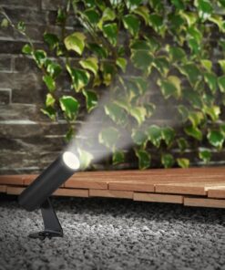 LED Καρφωτό Φωτιστικό Σποτ Κήπου Μαύρο Αλουμίνιο 2W Θερμό 3000K 60lm 30° IP65 Στρογγυλό V-TAC – 24006