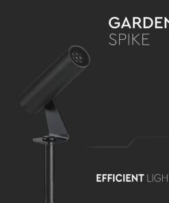 LED Καρφωτό Φωτιστικό Σποτ Κήπου Μαύρο Αλουμίνιο 2W Θερμό 3000K 60lm 30° IP65 Στρογγυλό V-TAC – 24006