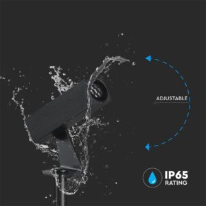 LED Καρφωτό Φωτιστικό Σποτ Κήπου Μαύρο Αλουμίνιο 2W Φυσικό 4000K 60lm 30° IP65 Τετραγωνισμένο V-TAC – 24009