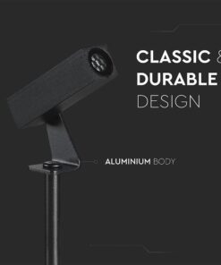 LED Καρφωτό Φωτιστικό Σποτ Κήπου Μαύρο Αλουμίνιο 2W Φυσικό 4000K 60lm 30° IP65 Τετραγωνισμένο V-TAC – 24009