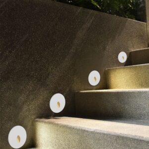 Φωτιστικό Διαδρόμου/Σκαλοπατιών Χωνευτό 3W LED CCT με 4 Διαφορετικές Προσόψεις Λευκό/Μαύρο IP65 Στρογγυλό V-TAC – 24010