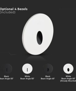 Φωτιστικό Διαδρόμου/Σκαλοπατιών Χωνευτό 3W LED CCT με 4 Διαφορετικές Προσόψεις Λευκό/Μαύρο IP65 Στρογγυλό V-TAC – 24010