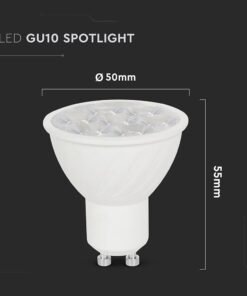 LED SPOT Λάμπα GU10 6W V-TAC 10° 445lm Θερμό Λευκό 3000K – 24021