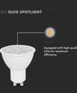 LED SPOT Λάμπα GU10 6W V-TAC 10° 445lm Θερμό Λευκό 3000K – 24021