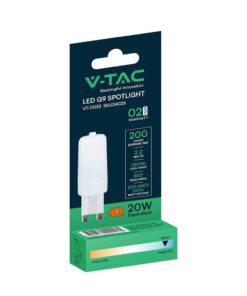 LED Λάμπα G9 Dimmable 2.2W V-TAC 300° 200lm Ψυχρό Λευκό 6500K – 24026