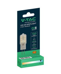 LED Λάμπα G4 1.1W 12V DC V-TAC 300° 100lm Ψυχρό Λευκό 6500K – 24029