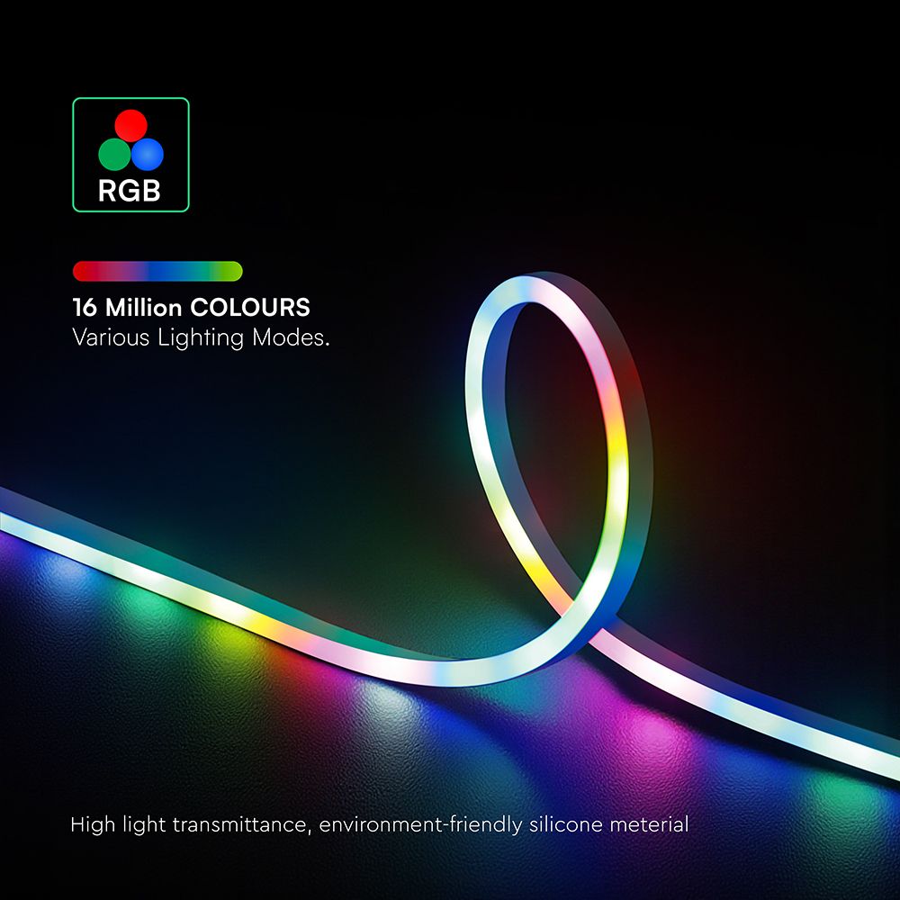 Neon Flex Ταινία 5m SET με Controller Magic RGB DC 5V V-TAC – 24050