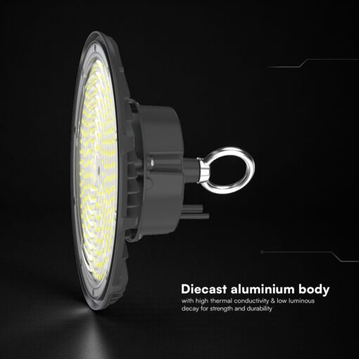 100W LED Καμπάνα UFO Μαύρη 13500lm Ψυχρό Λευκό 6500K IP65 5yrs Wty V-TAC 24074VT