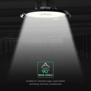 100W LED Καμπάνα UFO Μαύρη Cree Chip 13500lm Ψυχρό Λευκό 6500K IP65 6yrs Wty V-TAC – 240746