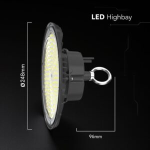 150W LED Καμπάνα UFO Μαύρη 13500lm 6500K Ψυχρό Λευκό IP65 5yrs Wty V-TAC