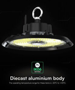 150W LED Καμπάνα UFO Μαύρη Cree Chip 20200lm Ψυχρό Λευκό 6500K IP65 6yrs Wty V-TAC – 240766