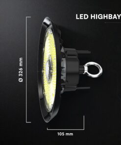 200W LED Καμπάνα UFO Μαύρη Cree Chip 6yrs Wty 27000lm Ψυχρό Λευκό 6500K V-TAC – 240786