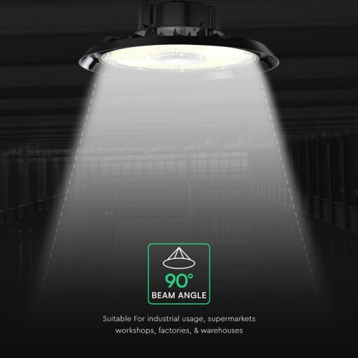 200W LED Καμπάνα UFO Μαύρη Cree Chip 6yrs Wty 27000lm Ψυχρό Λευκό 6500K V-TAC – 240786