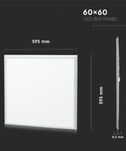LED Panel 40W 60×60 4950lm Φυσικό Λευκό 4000K V-TAC – 24080