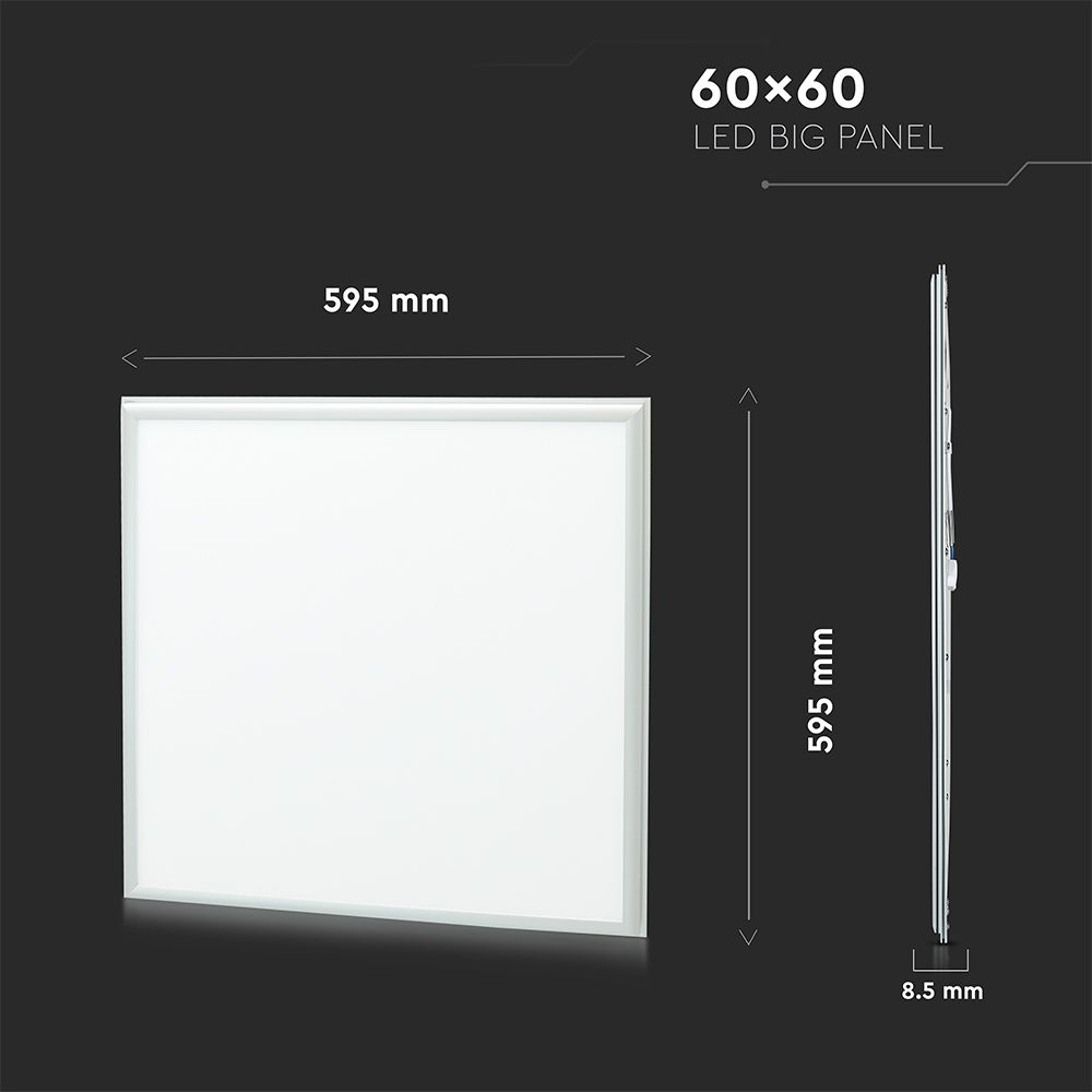 LED Panel 40W 60×60 4950lm Φυσικό Λευκό 4000K V-TAC – 24080