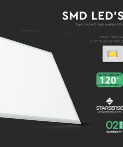 LED Panel 40W 60×60 4950lm Φυσικό Λευκό 4000K V-TAC – 24080