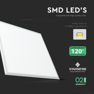 LED Panel 40W 60×60 4950lm Φυσικό Λευκό 4000K V-TAC – 24080