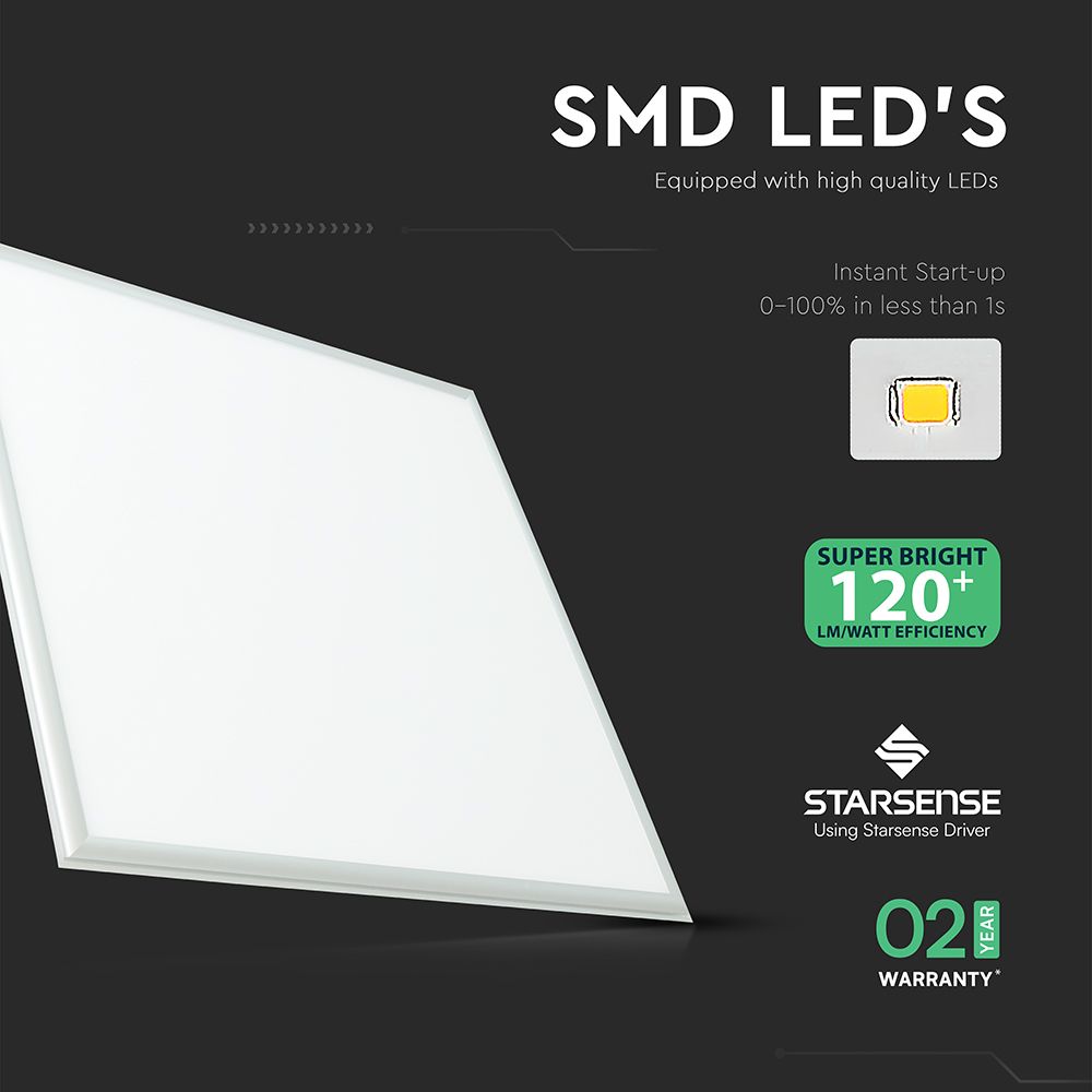 LED Panel 40W 60×60 4950lm Φυσικό Λευκό 4000K V-TAC – 24080