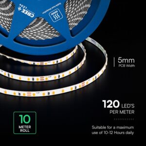 LED Ταινία 8W V-TAC Cree Chip Dimmable 24V 800lm/m CRI></noscript>90 Ψυχρό Λευκό 6500K 6yrs Wty 10 Μέτρα – 240826