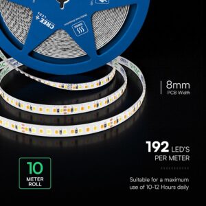 LED Ταινία 15W V-TAC Cree Chip Dimmable 24V 1425lm/m CRI></noscript>90 CCT 6yrs Wty 10 Μέτρα – 240836