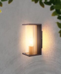 Φωτιστικό Τοίχου Κήπου Βεράντας 1xE27 Μαύρο με Διάφανο Γυαλί IP44 V-TAC – 24087