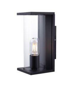Φωτιστικό Τοίχου Κήπου Βεράντας 1xE27 Μαύρο με Διάφανο Γυαλί IP44 V-TAC – 24087