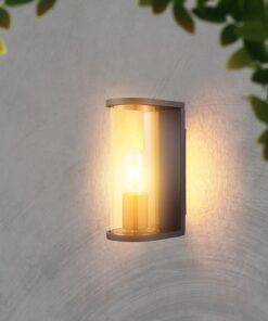 Φωτιστικό Τοίχου Κήπου Βεράντας Οβάλ 1xE27 Μαύρο με Φιμέ Γυαλί IP44 V-TAC – 24088