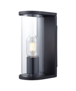 Φωτιστικό Τοίχου Κήπου Βεράντας Οβάλ 1xE27 Μαύρο με Φιμέ Γυαλί IP44 V-TAC – 24088